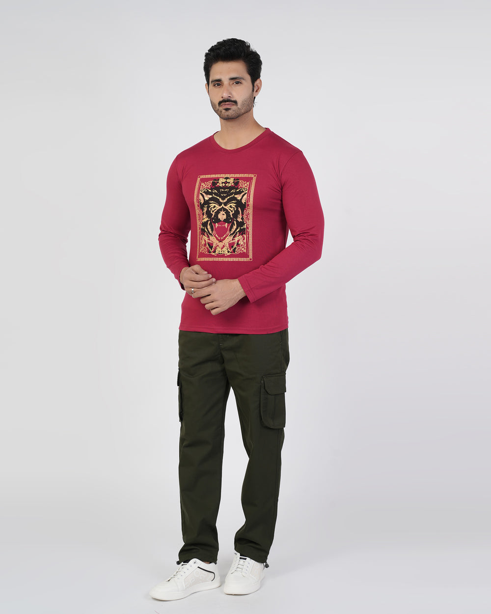 Men’s Printed Full Sleeves T-Shirt, Men's T-Shirts & Polos, Chase Value, Chase Value