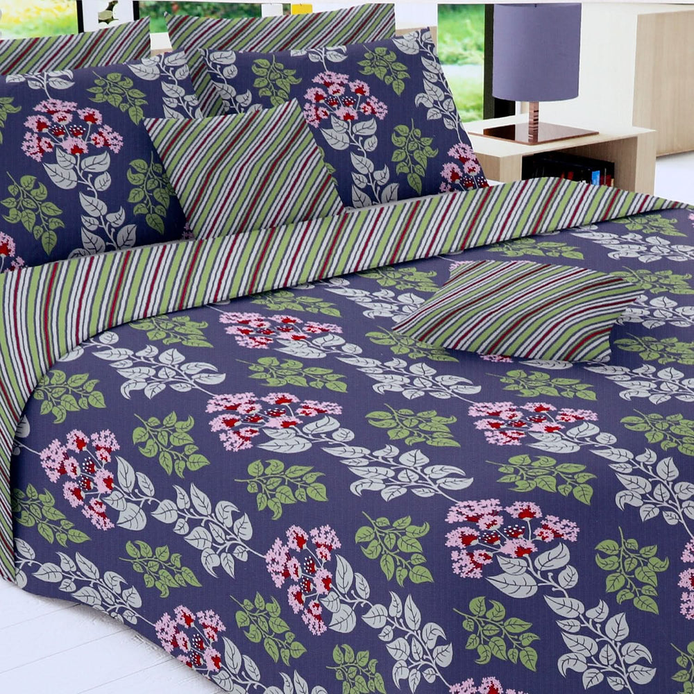King Size 8 Piece Quilt Cover Set -Multi Color, King Size Bed Sheet, Chase Value, Chase Value