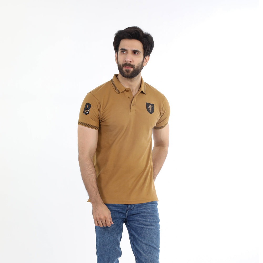 Men's Half Sleeves Polo T-Shirt - Mustard, Men's T-Shirts & Polos, Chase Value, Chase Value