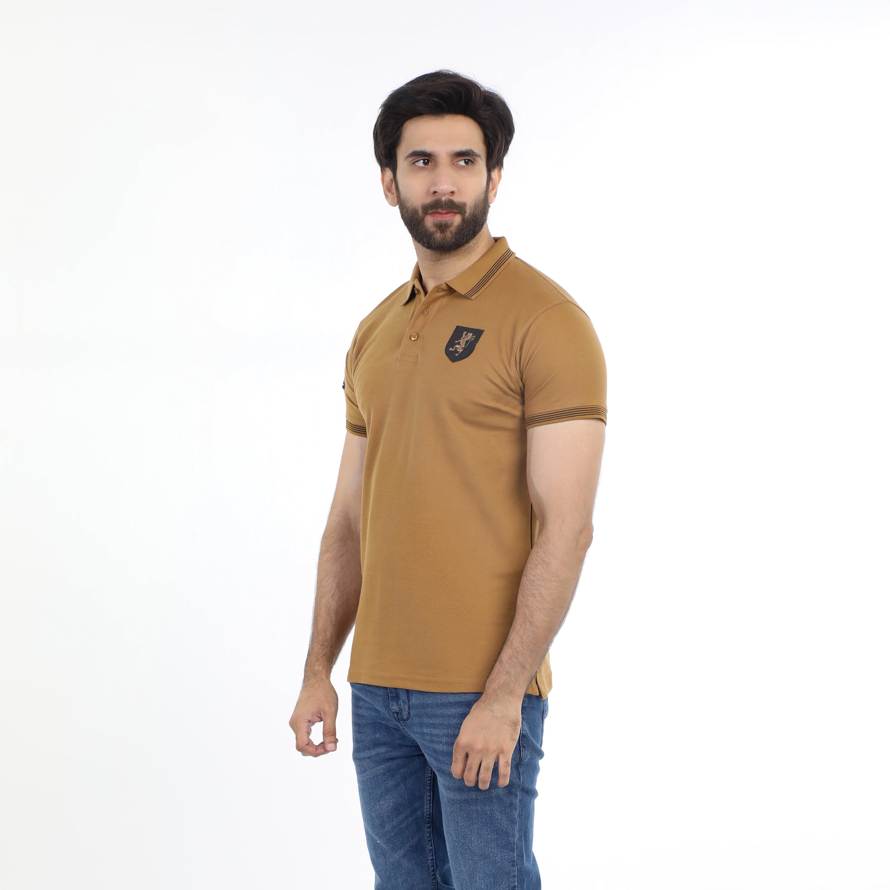 Men's Half Sleeves Polo T-Shirt - Mustard, Men's T-Shirts & Polos, Chase Value, Chase Value