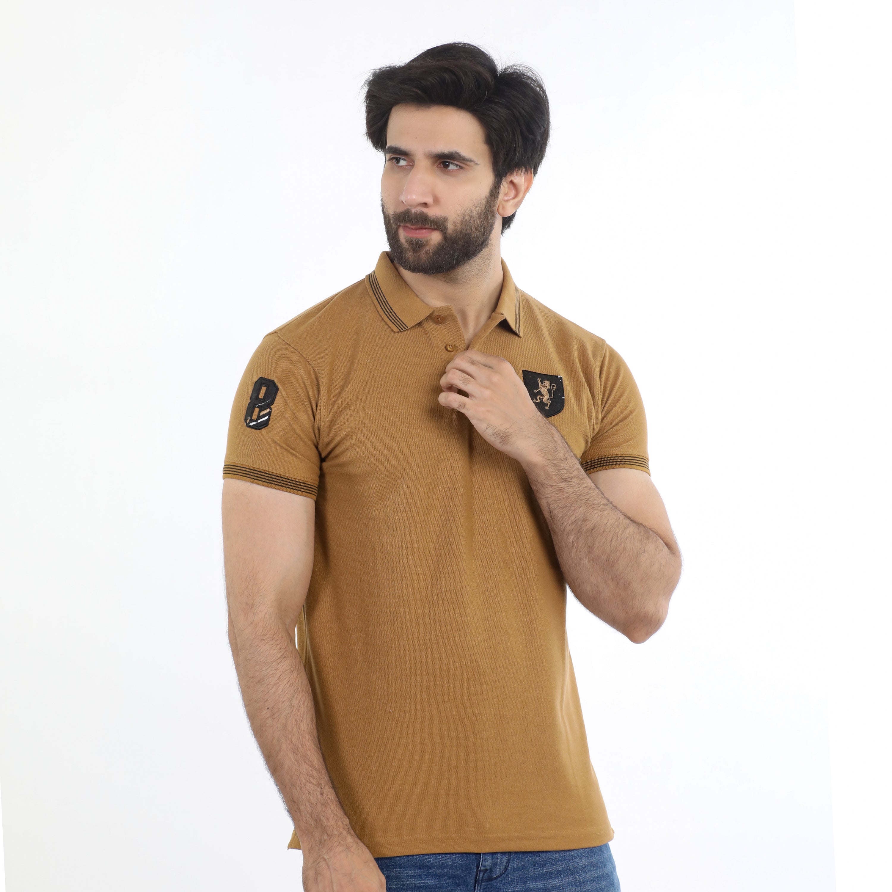 Men's Half Sleeves Polo T-Shirt - Mustard, Men's T-Shirts & Polos, Chase Value, Chase Value
