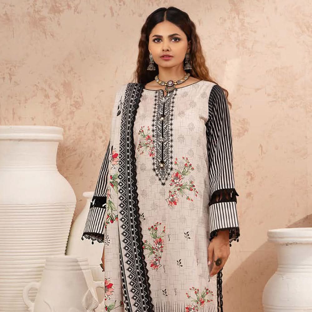 Anum Classic Digital Printed Lawn Unstitched Suit 3Pcs V 1 - 4, Women, 3Pcs Shalwar Suit, Al-Zohaib Textiles, Chase Value