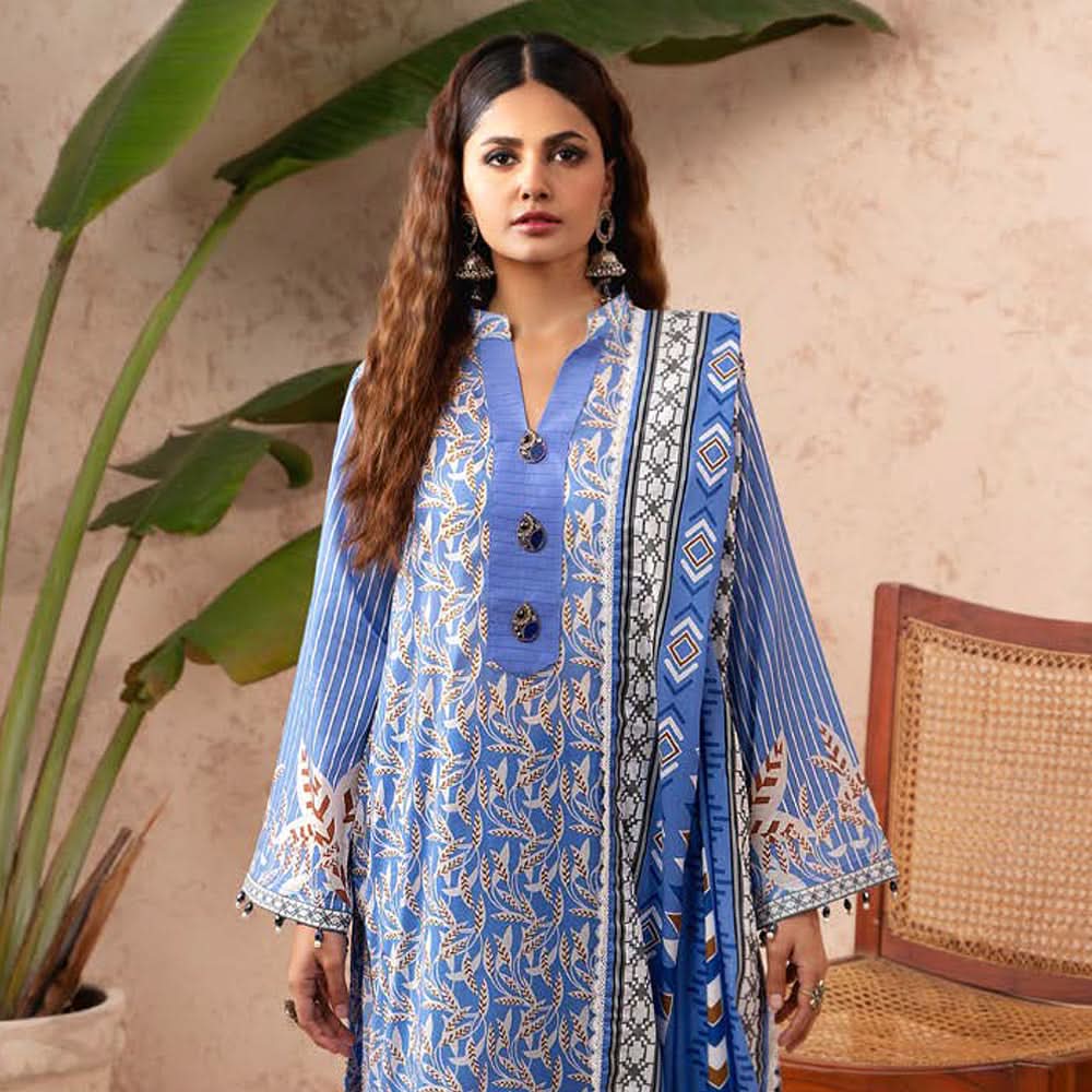 Anum Classic Digital Printed Lawn Unstitched Suit 3Pcs V 1 - 10, Women, 3Pcs Shalwar Suit, Al-Zohaib Textiles, Chase Value
