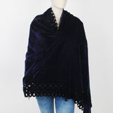 Women's Velvet Shawl - Navy Blue, Women Shawls & Scarves, Chase Value, Chase Value