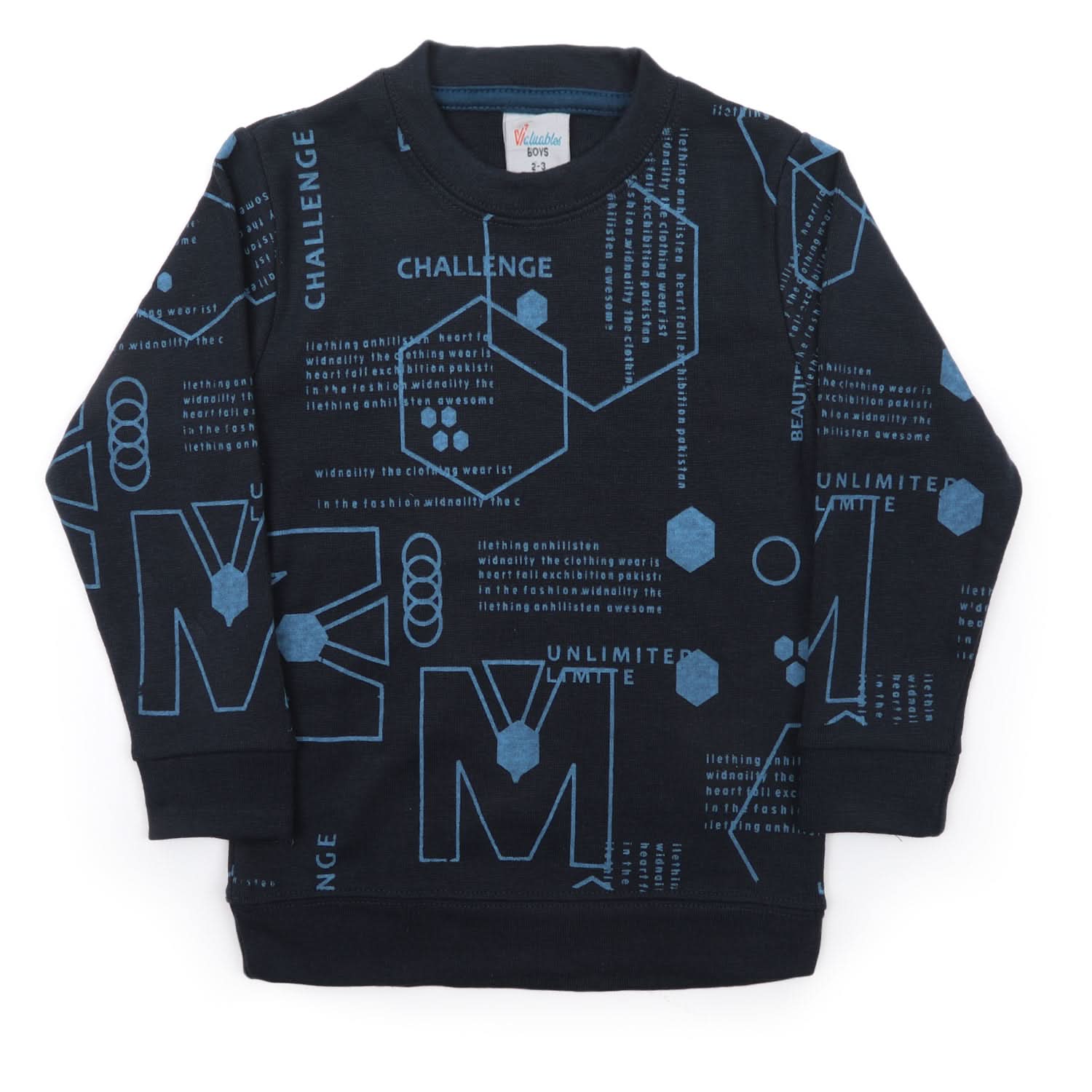 Boys Full Sleeves SweatShirt - Navy Blue, Boys Hoodies & Sweat Shirts, Chase Value, Chase Value