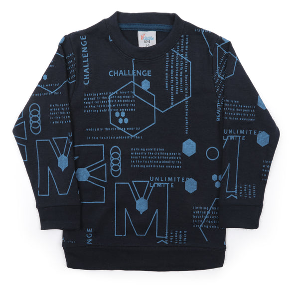 Boys Full Sleeves SweatShirt - Navy Blue