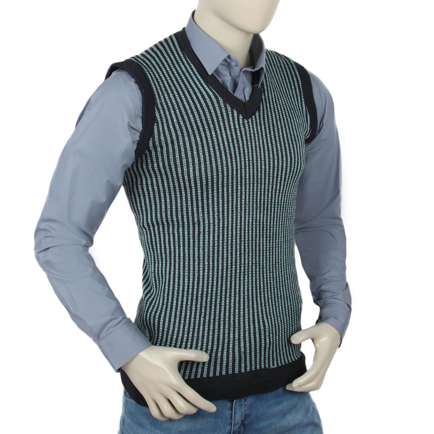 Men's Sleevless Sweater  - Navy Blue, Men's Sweater & Sweat Shirts, Chase Value, Chase Value