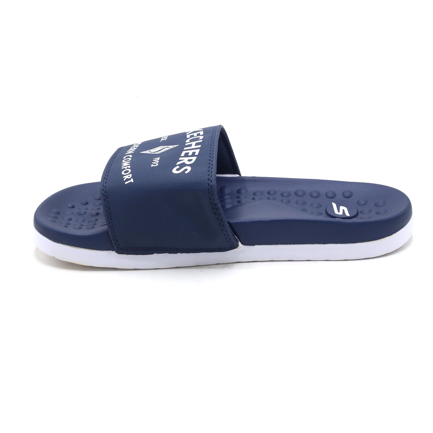 Skechers Modern Comfort Slider For Men - Navy Blue, Men's Slippers, Chase Value, Chase Value