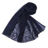 Women's Chiffon Emboridered Dupatta - Navy Blue, Women Dupatta, Chase Value, Chase Value