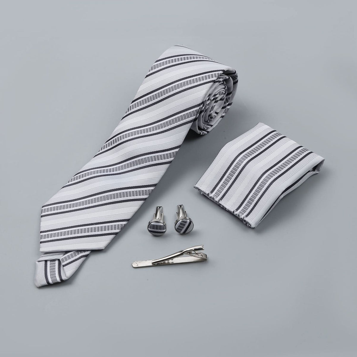 Men's Neck Tie Box With Pin - Off White, Men's Tie, Chase Value, Chase Value
