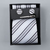 Men's Neck Tie Box With Pin - Off White, Men's Tie, Chase Value, Chase Value