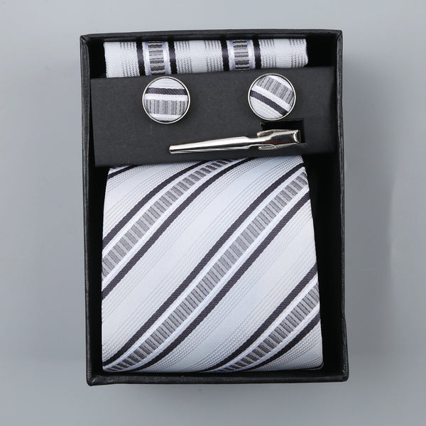 Men's Neck Tie Box With Pin - Off White