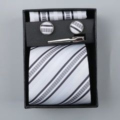 Men's Neck Tie Box With Pin - Off White