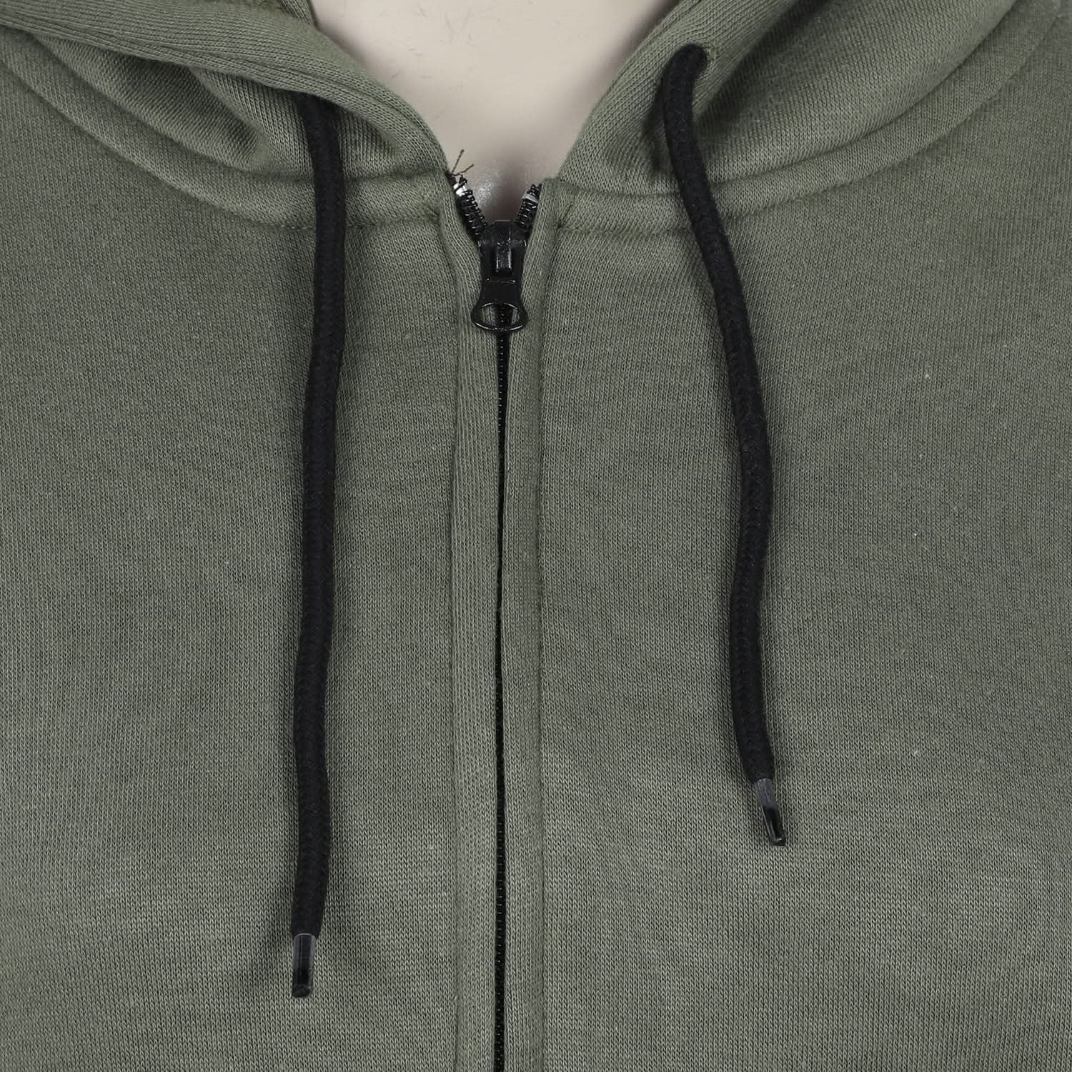 Women Full Sleeves Hoodie Jacket - Olive Green, Women Sweatshirts & Hoodies, Chase Value, Chase Value