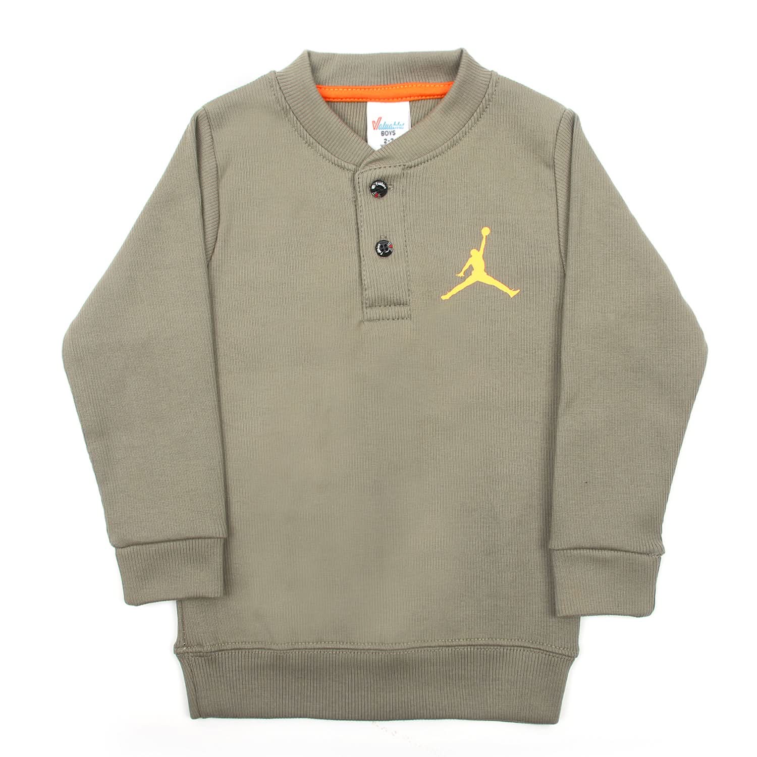 Boys Full Sleeves SweatShirt - Light Olive, Boys Hoodies & Sweat Shirts, Chase Value, Chase Value
