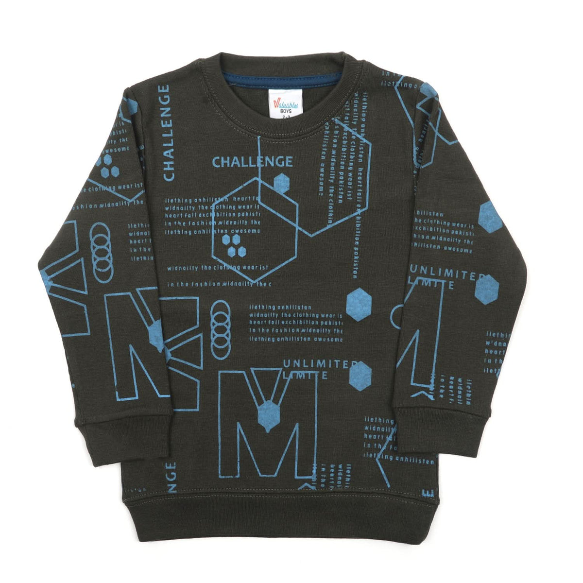 Boys Full Sleeves SweatShirt - Olive, Boys Hoodies & Sweat Shirts, Chase Value, Chase Value