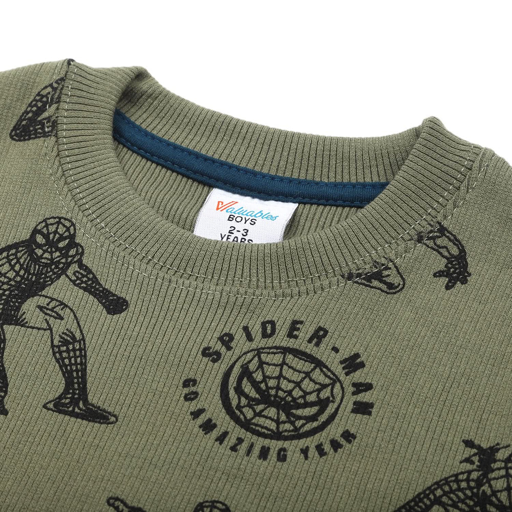 Boys Full Sleeves SweatShirt - Olive, Boys Hoodies & Sweat Shirts, Chase Value, Chase Value