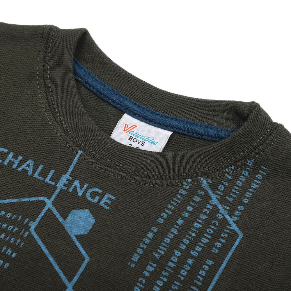 Boys Full Sleeves SweatShirt - Olive, Boys Hoodies & Sweat Shirts, Chase Value, Chase Value