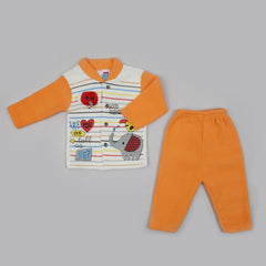 Newborn Boys Full Sleeves Suit - Orange