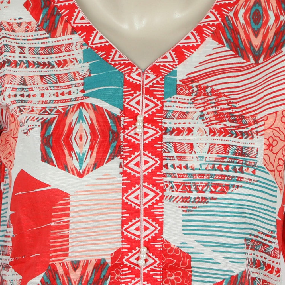 Women's Digital Printed Khaddar 2pcs Suit - Orange, Women Shalwar Suits, Chase Value, Chase Value