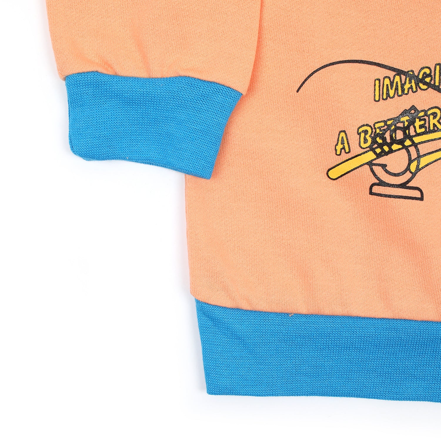 Boys Full Sleeves Round Neck T-Shirt - Orange, Boys T-Shirts, Chase Value, Chase Value