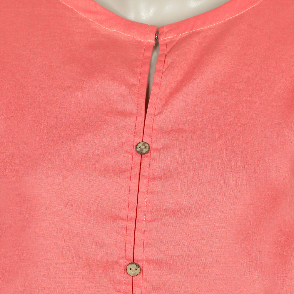 Women's Plain Kurti - Peach, Women Ready Kurtis, Chase Value, Chase Value