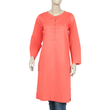 Women's Plain Kurti - Peach, Women Ready Kurtis, Chase Value, Chase Value