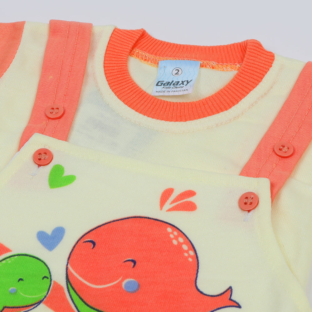 Newborn Boys Half Sleeves Romper - Peach, Newborn Boys Rompers, Chase Value, Chase Value