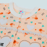 Newborn Girls Half Sleeves Suit - Peach, Newborn Girls Sets & Suits, Chase Value, Chase Value