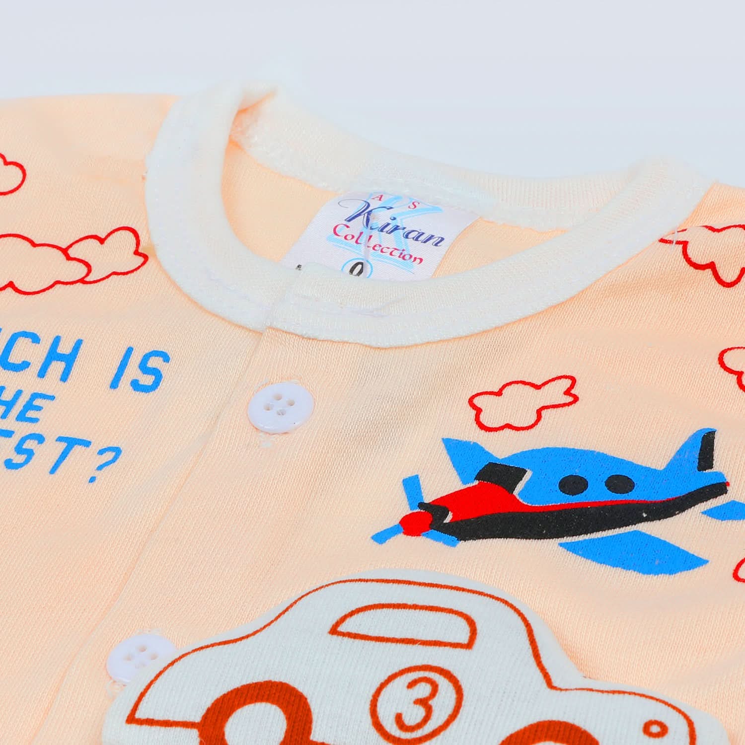 Newborn Boys Half Sleeves Suit - Peach, Newborn Boys Sets & Suits, Chase Value, Chase Value