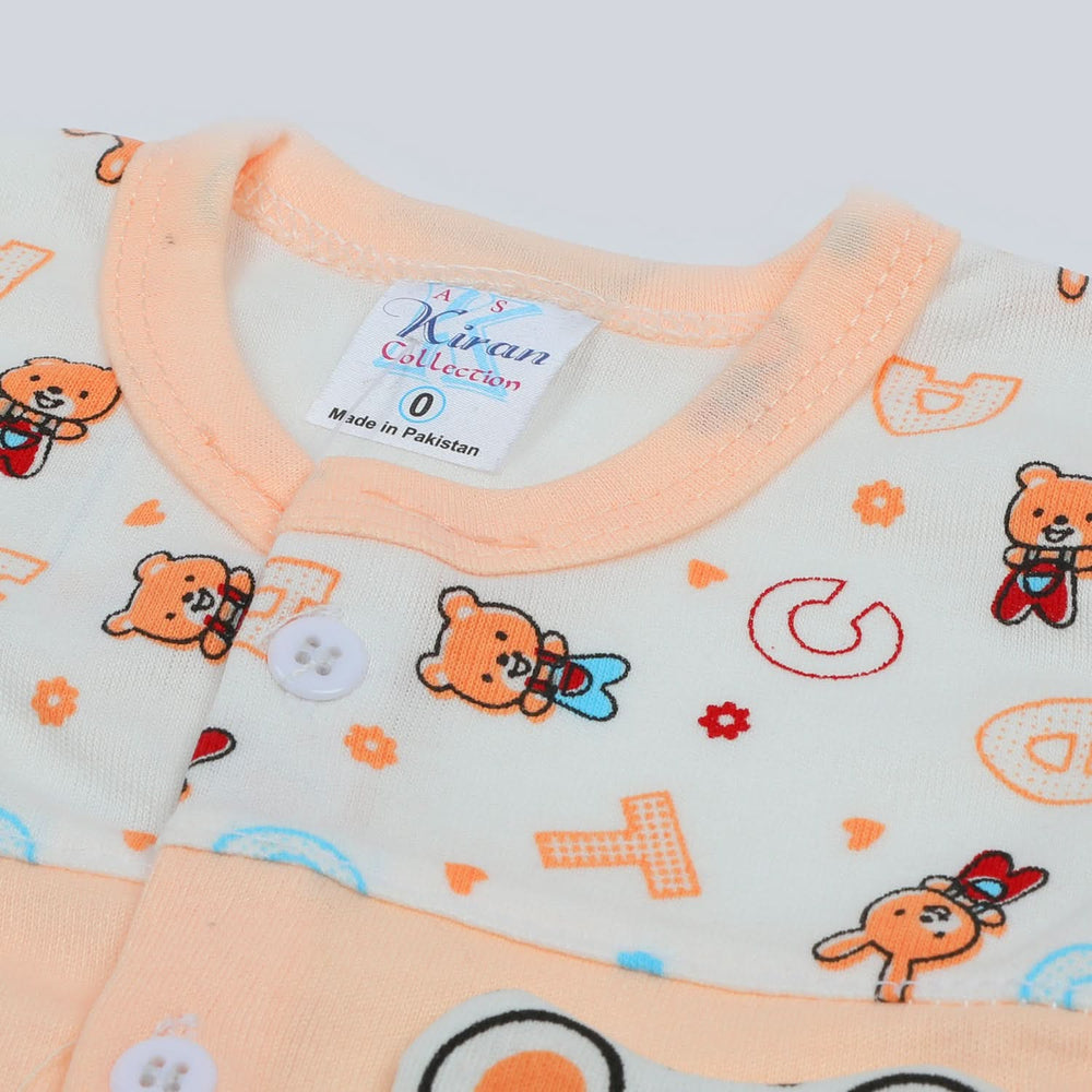 Newborn Boys Half Sleeves Suit - Peach, Newborn Boys Sets & Suits, Chase Value, Chase Value