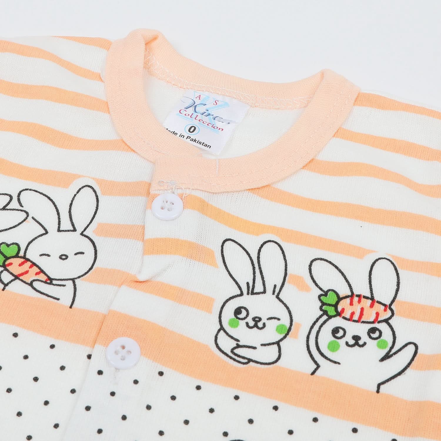 Newborn Girls Half Sleeves Suit - Peach, Newborn Girls Sets & Suits, Chase Value, Chase Value