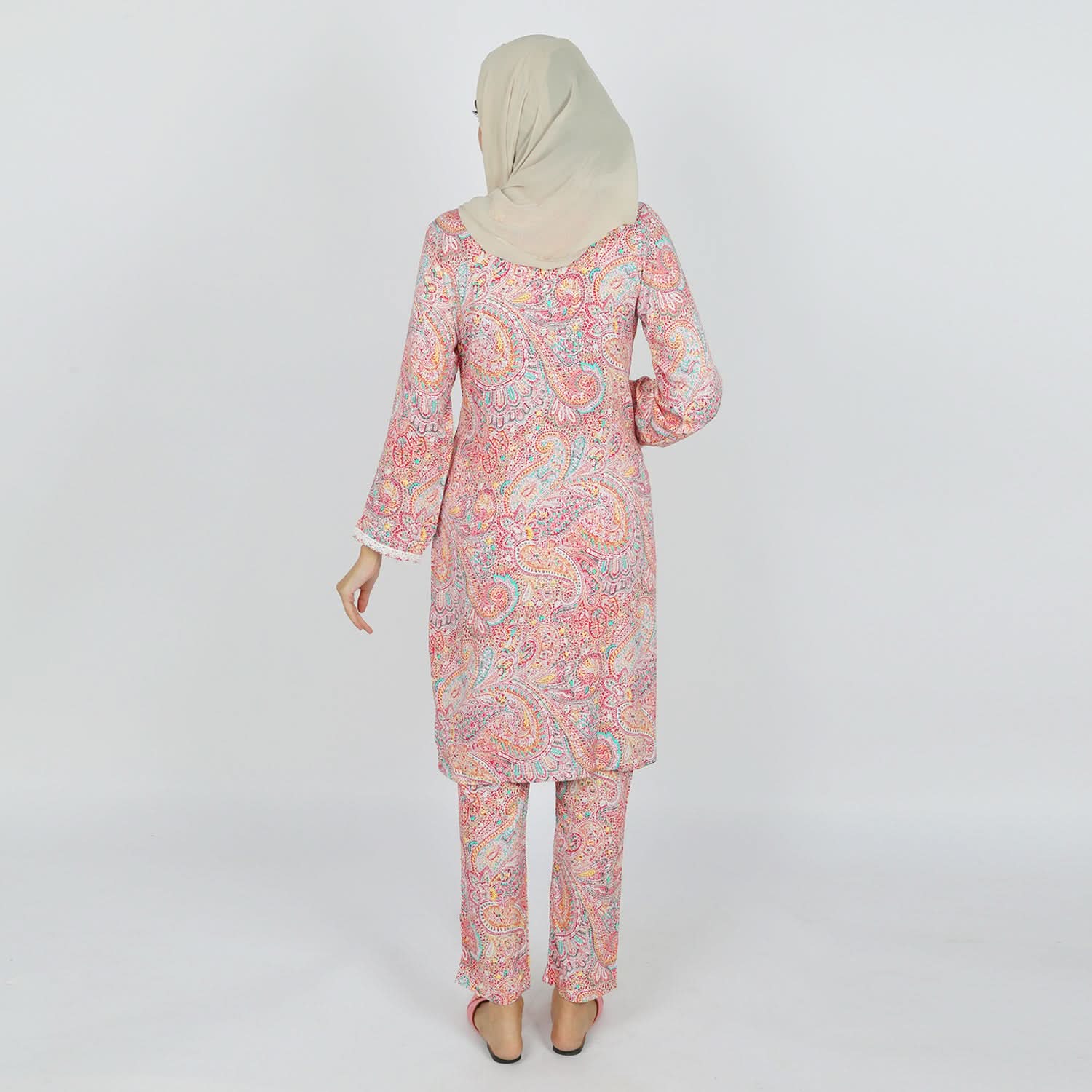 Women's Printed Linen Co-Ord Set - Pink, Women Co-Ord Set, Chase Value, Chase Value