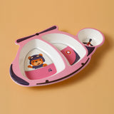 Cartoon Kids Tableware Set – Anti-Shock Plates & Dishes, Tray, Chase Value, Chase Value