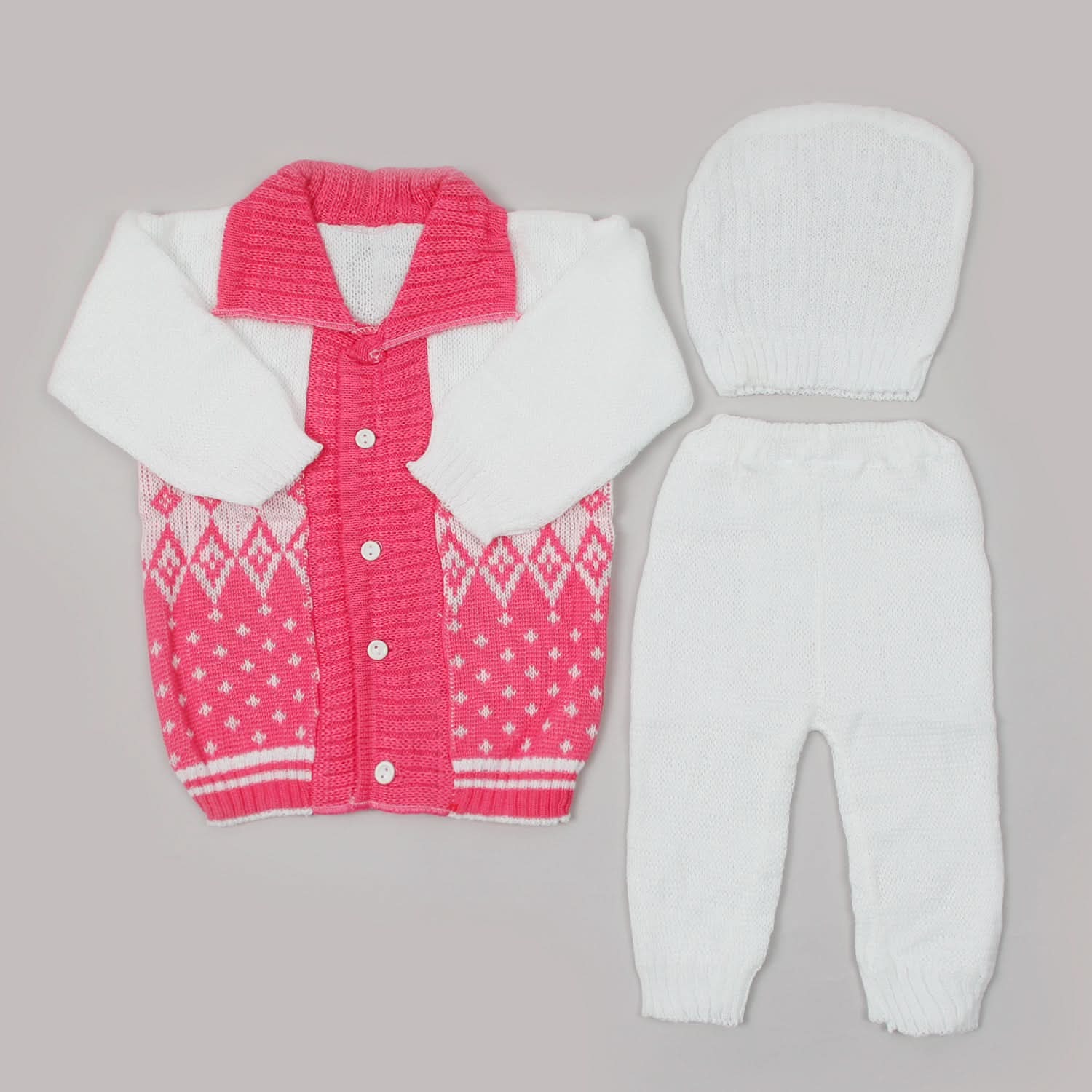 Newborn Boys Full Sleeves Suit - Pink, Newborn Boys Sets & Suits, Chase Value, Chase Value