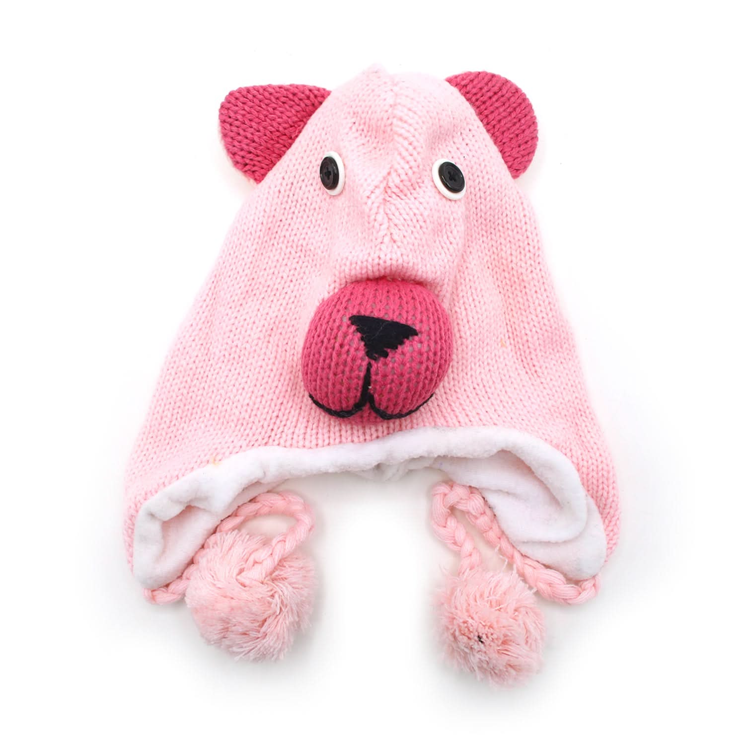 Kids Woolen Cap - Pink, Boys Caps & Gloves, Chase Value, Chase Value
