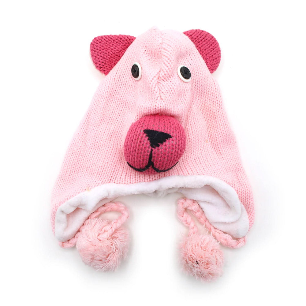 Kids Woolen Cap - Pink, Boys Caps & Gloves, Chase Value, Chase Value