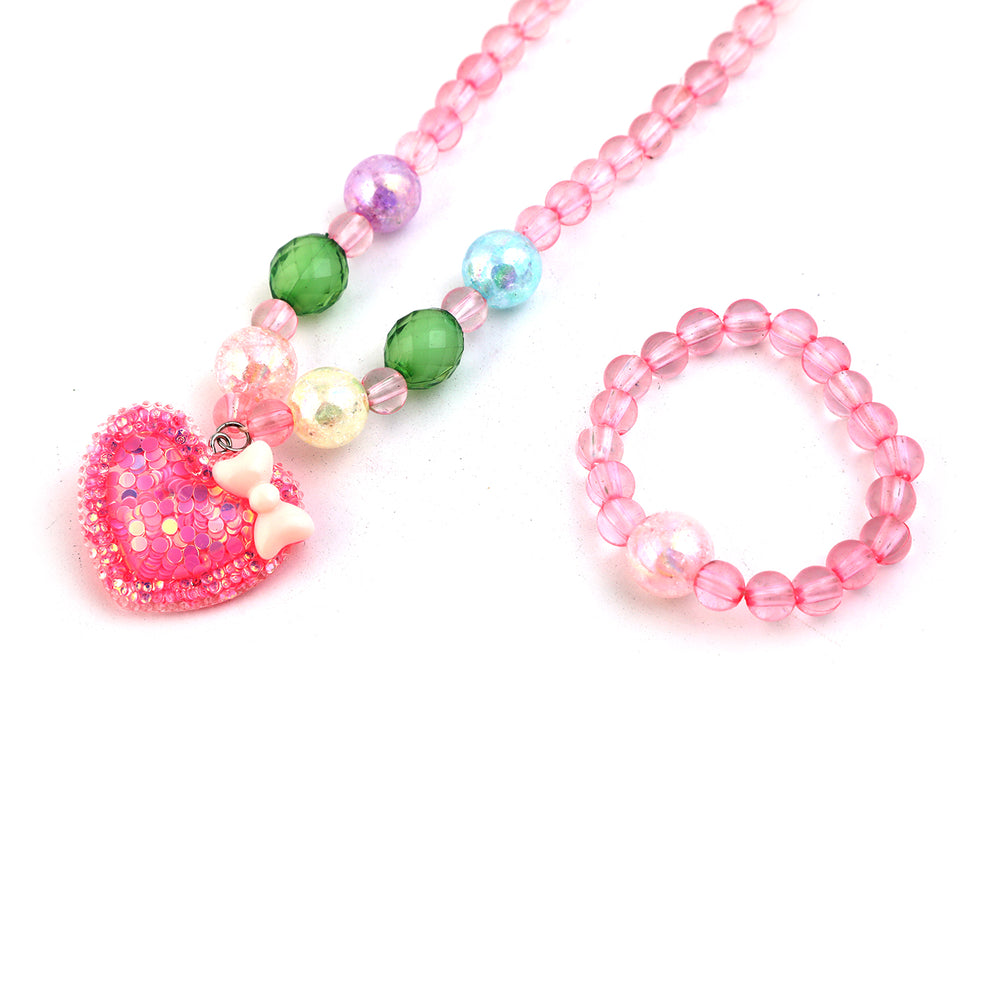 Elegant Beaded Necklace Mala For Girls - Pink, Girls Necklace & Chains, Chase Value, Chase Value