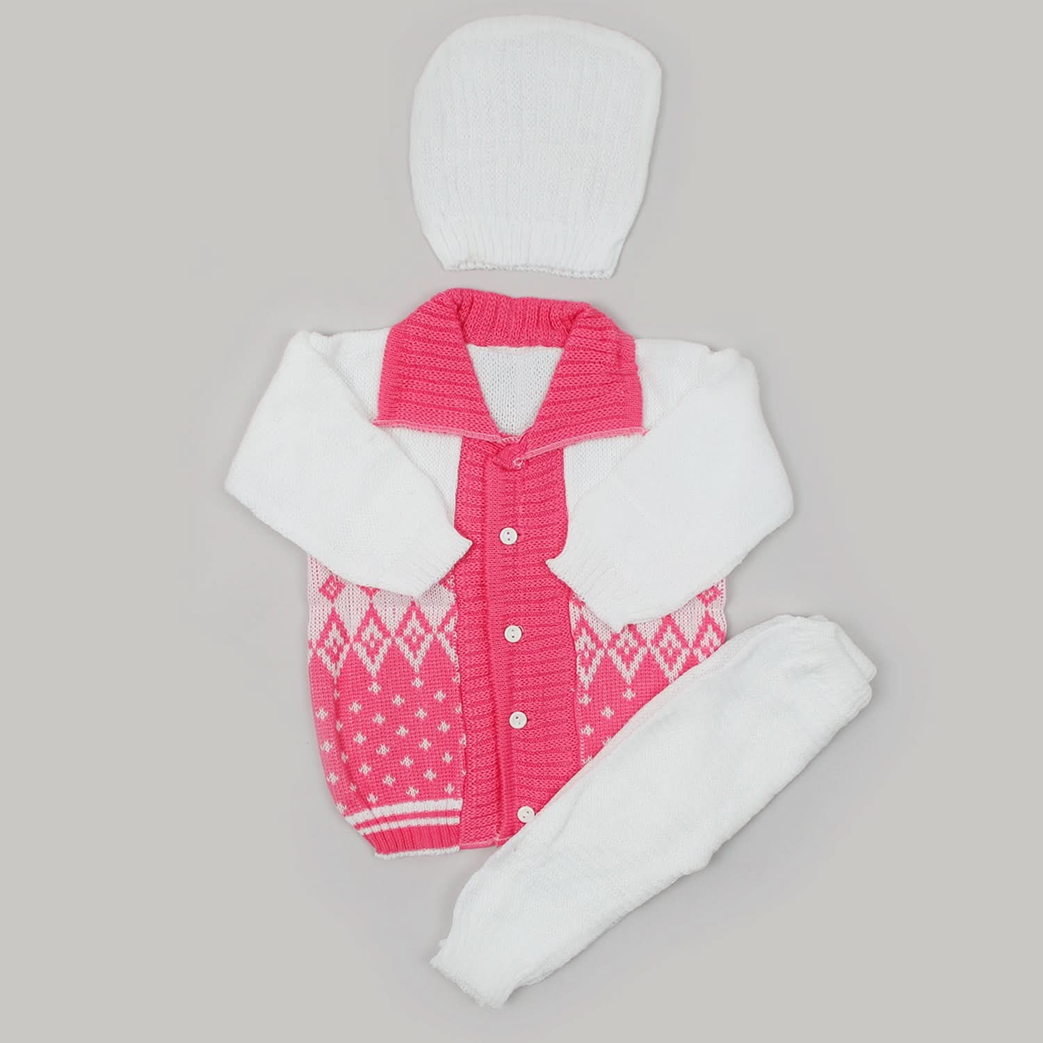 Newborn Boys Full Sleeves Suit - Pink, Newborn Boys Sets & Suits, Chase Value, Chase Value