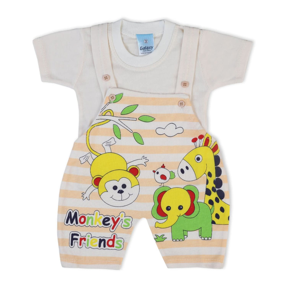 Newborn Boys Half Sleeves Romper - Peach, Newborn Boys Rompers, Chase Value, Chase Value