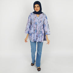 Women's printed Western Top - Purple
