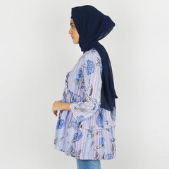 Women's printed Western Top - Purple