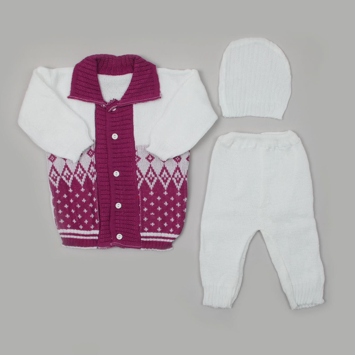 Newborn Boys Full Sleeves Suit - Purple, Newborn Boys Sets & Suits, Chase Value, Chase Value