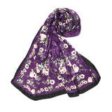 Women's Silk Scarf - Purple, Women Scarf Pins & Brooches, Chase Value, Chase Value