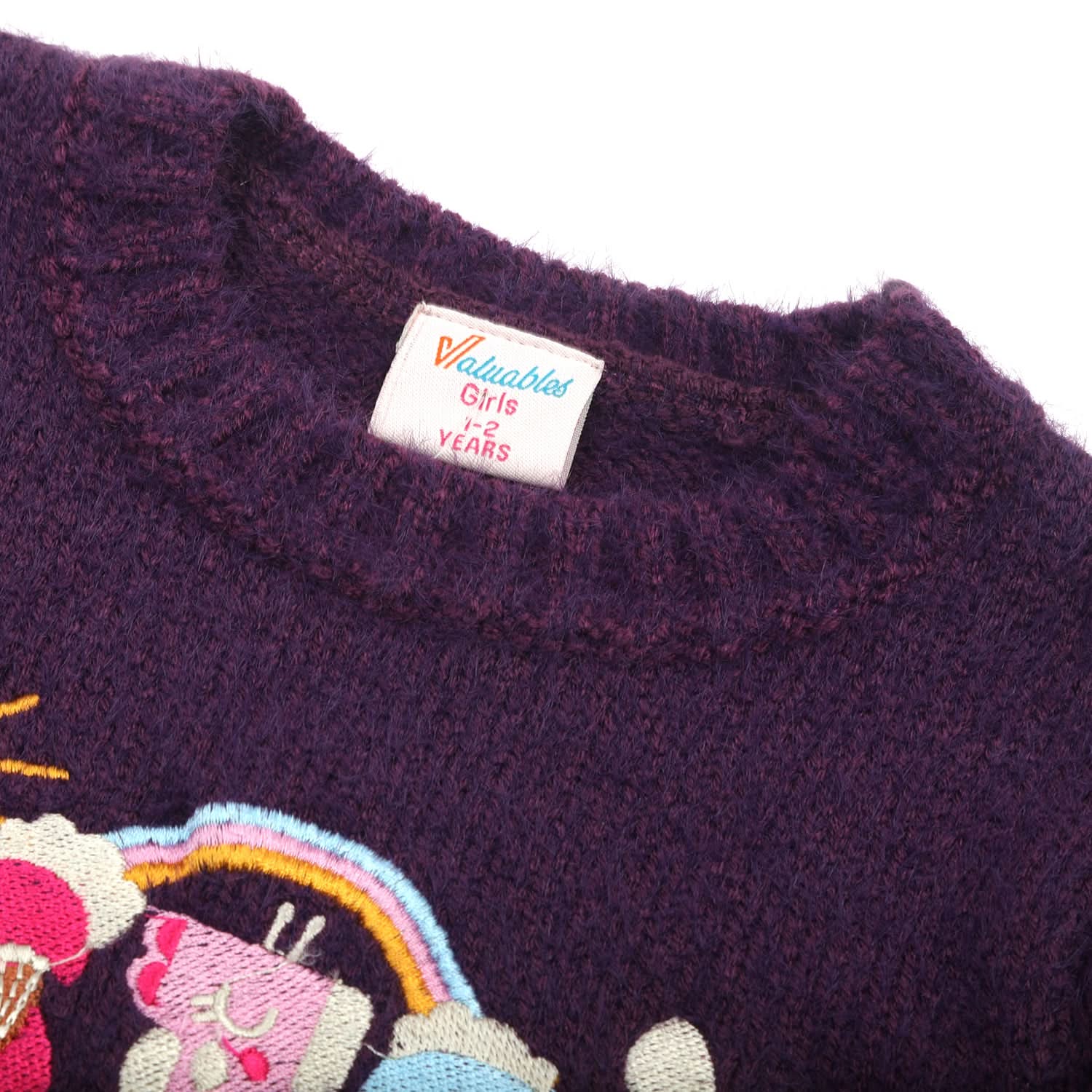 Girls Full Sleeves Sweater - Purple, Girls Sweaters, Chase Value, Chase Value