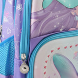 Kids Character Backpack – 18" School Bag with Cartoon Print - Purple, School Bags, Chase Value, Chase Value