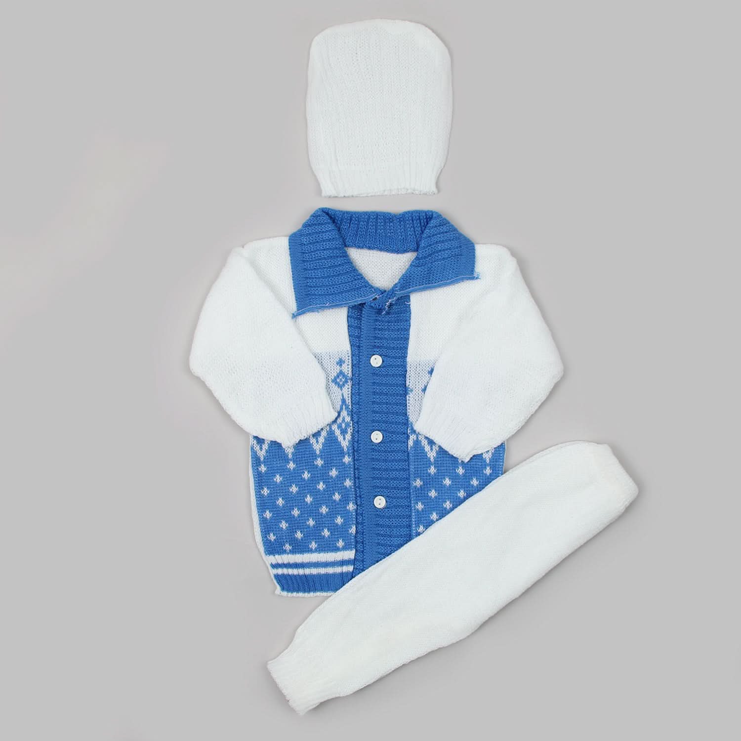Newborn Boys Full Sleeves Suit - Royal Blue, Newborn Boys Sets & Suits, Chase Value, Chase Value