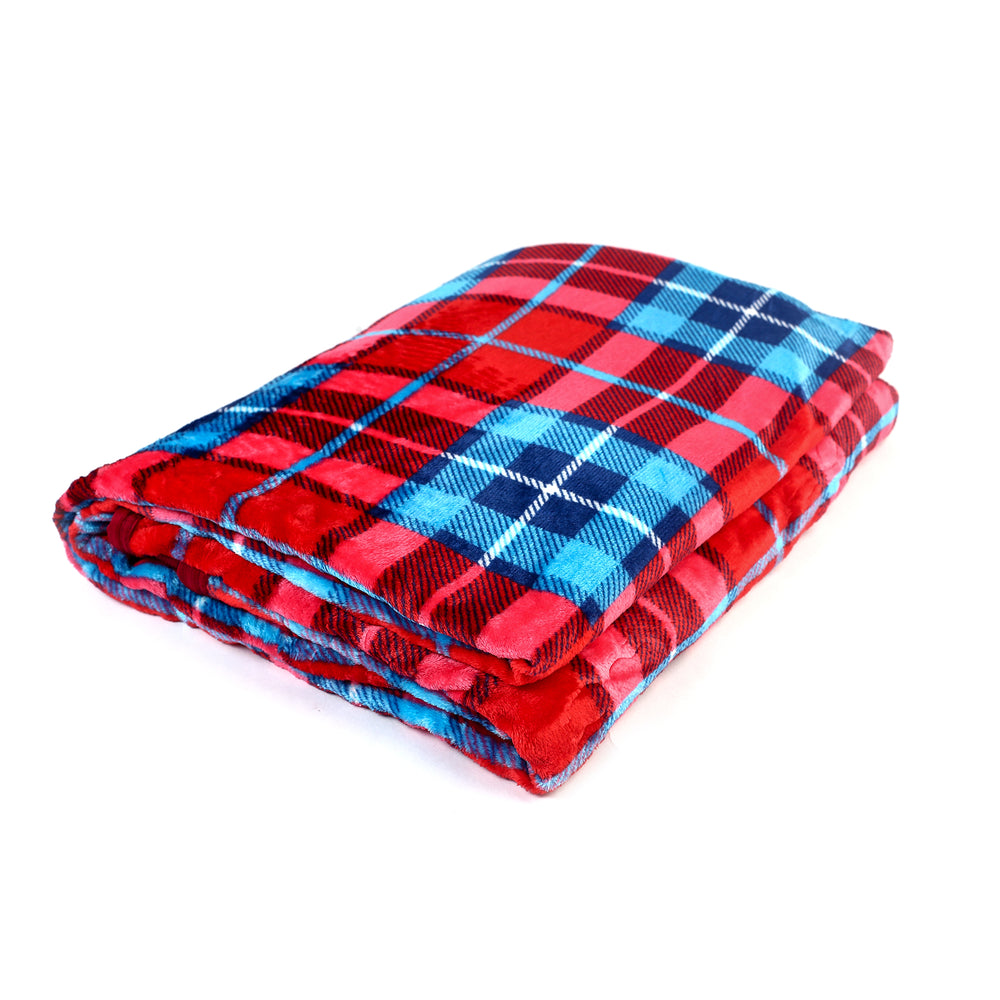 Supremo Embossed Flannel Blanket Double Bed 180X220 - Purple, Blanket, Chase Value, Chase Value