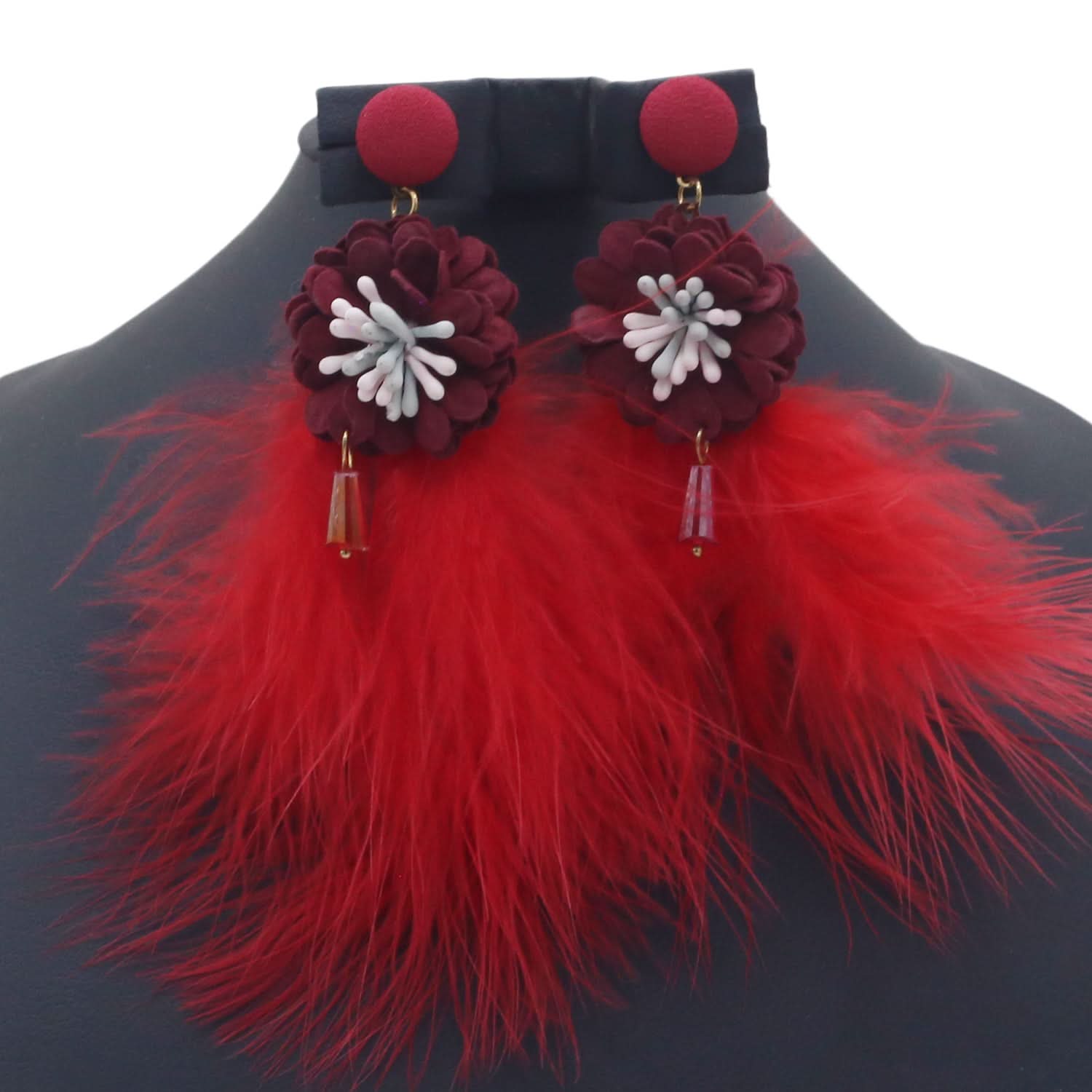 Long Earrings - Red, Women Earrings & Tops, Chase Value, Chase Value