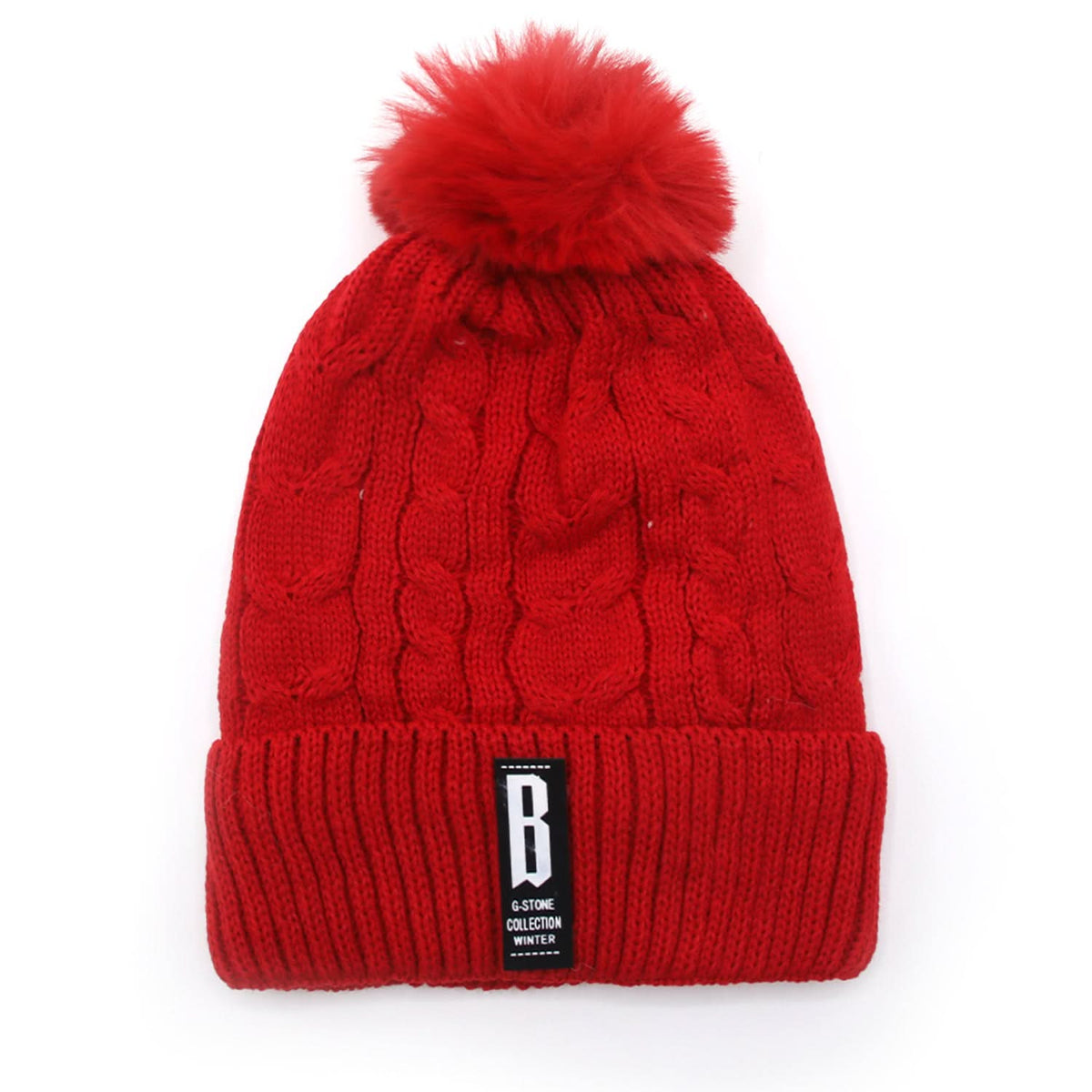 Women's Woolen Cap - Red, Women Caps & Hats, Chase Value, Chase Value